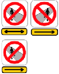 Pedestrians are not allowed to walk across the road