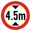 Height limit sign