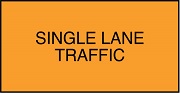 Single lane ahead