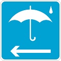 Rain shelter for motorcyclists