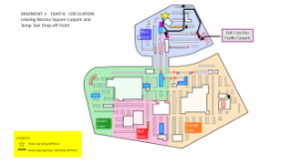 Temporary Taxi Drop Off Point
