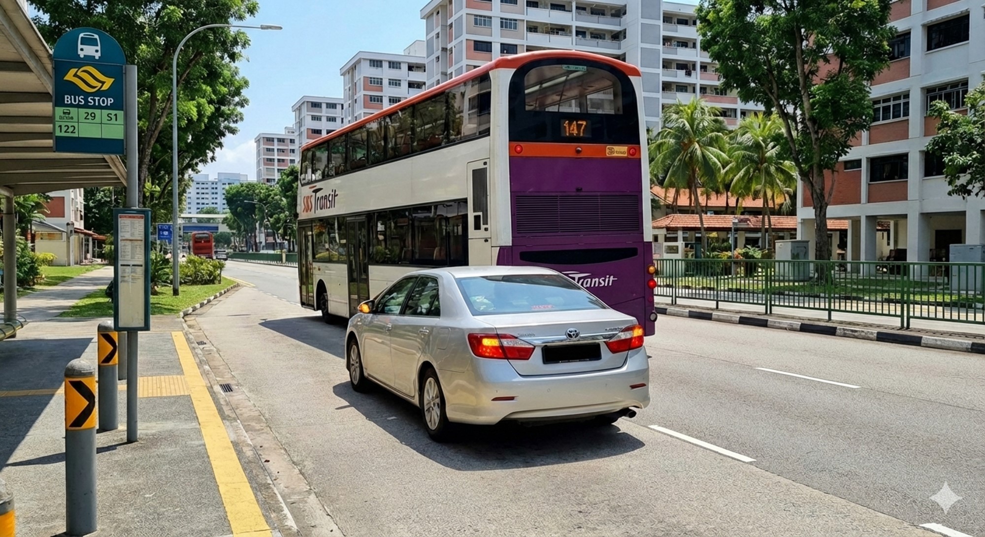 Parking within 9m of a bus stop