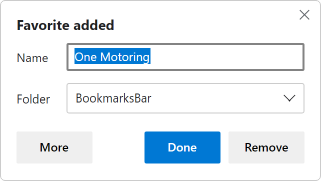 Microsoft Edge Bookmark