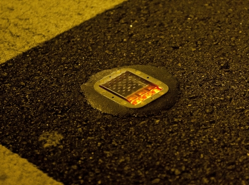 Flushed LED road studs
