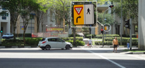 Give Way to Pedestrians sign