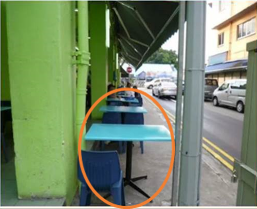 Obstruction on public footway