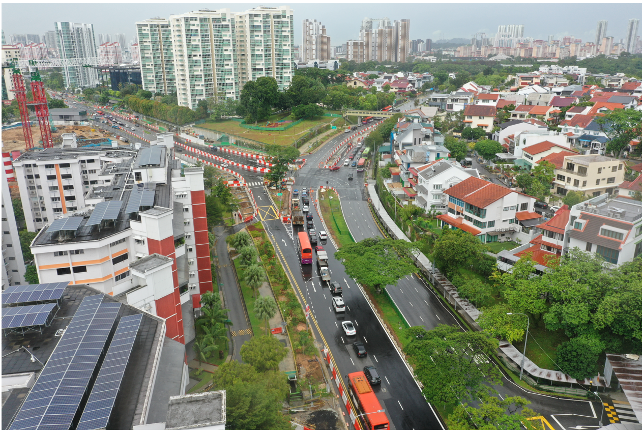 Lor Chuan Ang Mo Kio Ave 1 Junction roadworks in progress Lor Chuan Ang Mo Kio Ave 1 Junction roadworks in progress