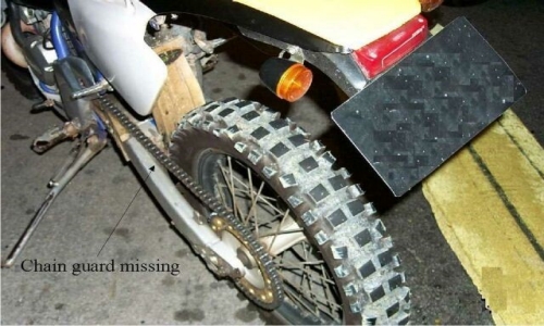 Motorcycle chain guards