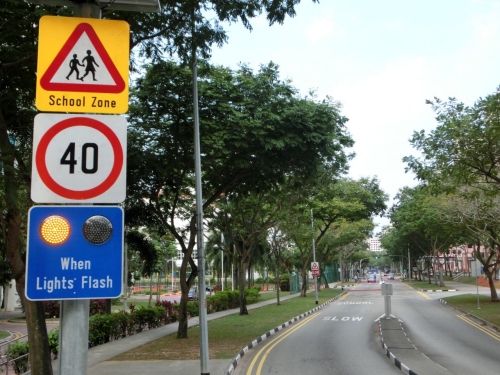 school zone when lights flash school zone